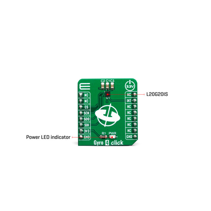 Détail du gyroscope Gyro 4 Click Board MIKROE-3661