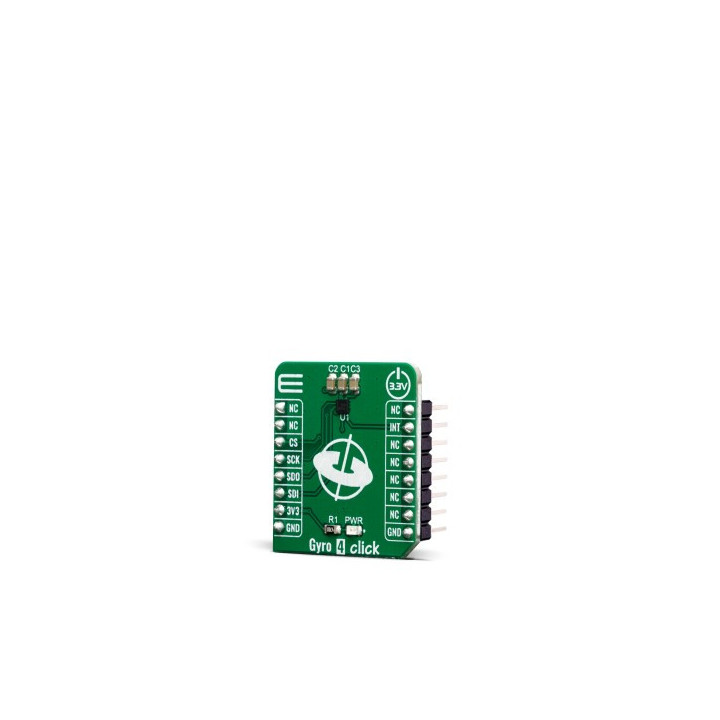 Vue de côté du gyroscope Gyro 4 Click Board MIKROE-3661