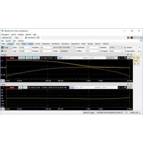 Exemple d'utilisation 7 de l'oscilloscope portable Analog Discovery Pro 300 - ADP3450 Exemple d'utilisation 7 de l'oscilloscope portable Analog Discovery Pro 300 - ADP3450