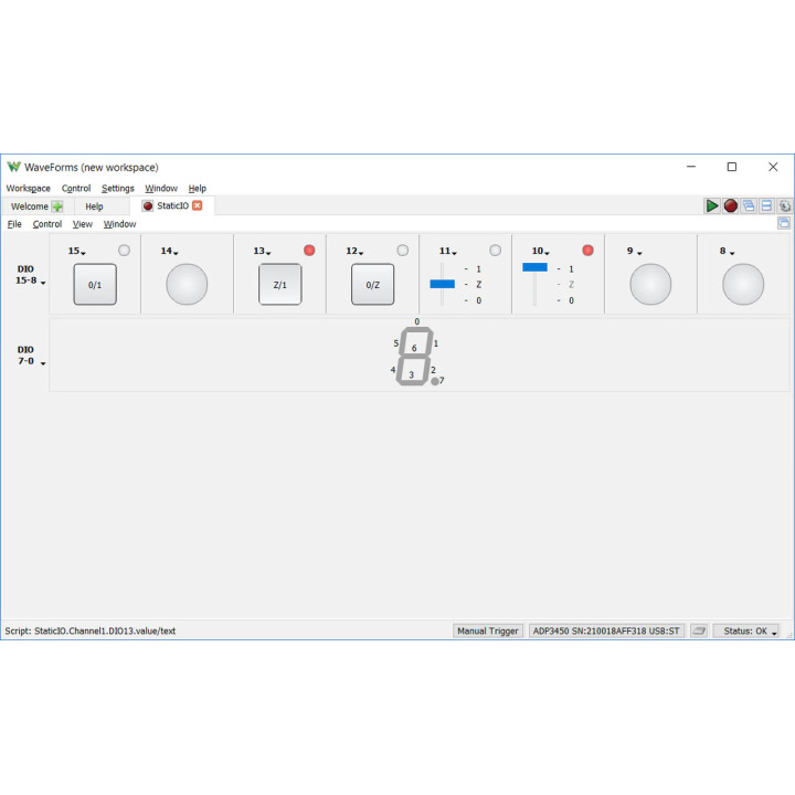 Exemple d'utilisation 9 de l'oscilloscope portable Analog Discovery Pro 300 - ADP3450