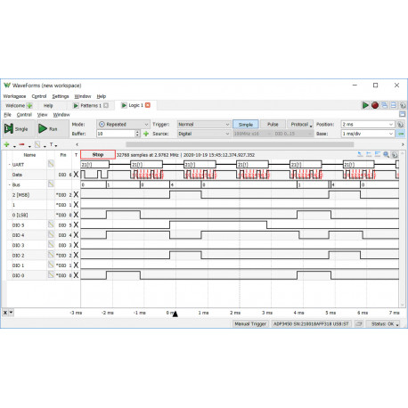 Exemple d'utilisation 11 de l'oscilloscope portable Analog Discovery Pro 300 - ADP3450 Exemple d'utilisation 11 de l'oscilloscope portable Analog Discovery Pro 300 - ADP3450