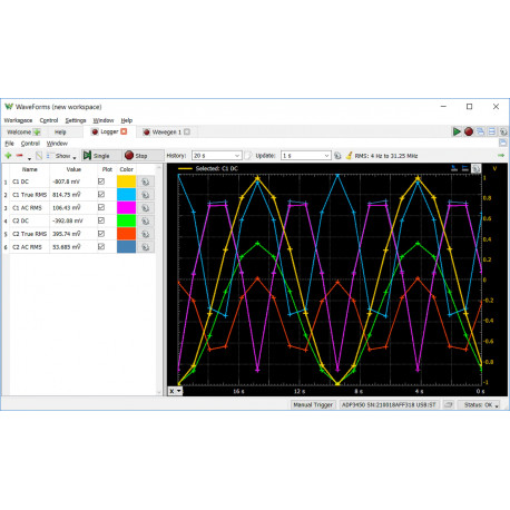 Exemple d'utilisation 1 de l'oscilloscope portable Analog Discovery Pro 300 - ADP3450 Exemple d'utilisation 1 de l'oscilloscope portable Analog Discovery Pro 300 - ADP3450