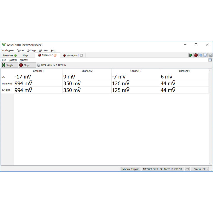 Exemple d'utilisation 12 de l'oscilloscope portable Analog Discovery Pro 300 - ADP3450