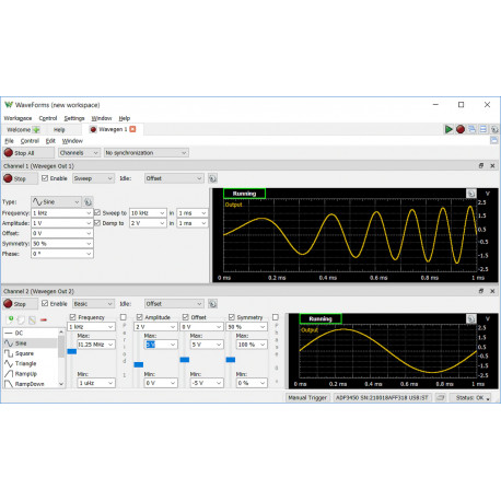 Exemple d'utilisation 3 de l'oscilloscope portable Analog Discovery Pro 300 - ADP3450 Exemple d'utilisation 3 de l'oscilloscope portable Analog Discovery Pro 300 - ADP3450