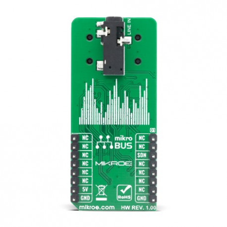 Vue arrière du module crossover audio Xover Click MIKROE-4104
