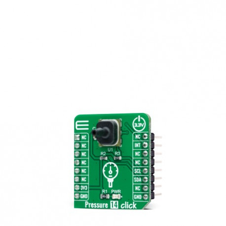 Vue de côté du capteur de pression Pressure 4 Click MIKROE-4424 Vue de côté du capteur de pression Pressure 4 Click MIKROE-4424