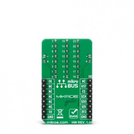 Vue arrière du module de commande de leds LED Driver 8 Click MIKROE-4268