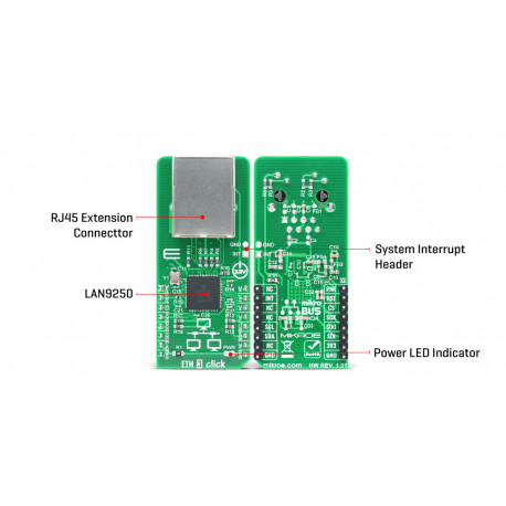détail du contrôleur Ethernet ETH 3 Click MIKROE-2850 détail du contrôleur Ethernet ETH 3 Click MIKROE-2850