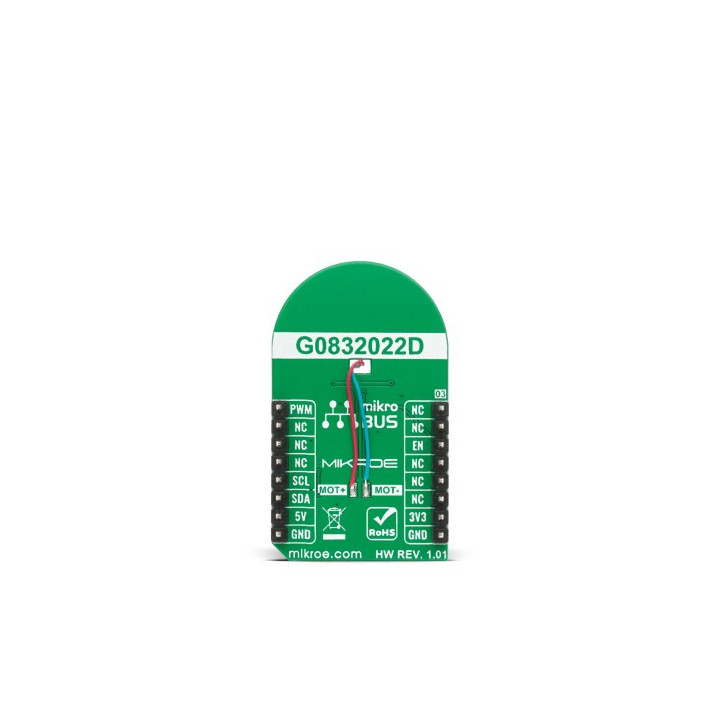 Vue arrière du moteur vibreur Vibro Motor 3 click MIKROE-4356