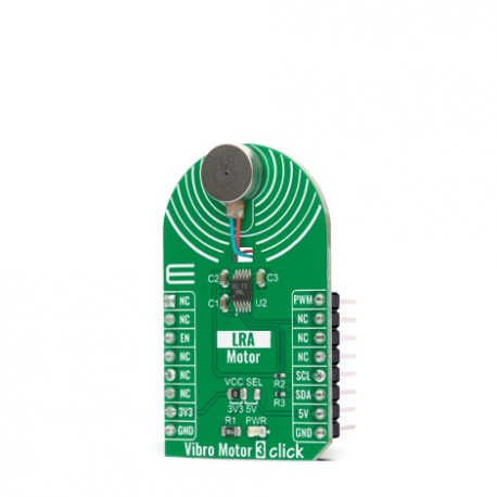 Vue de côté du moteur vibreur Vibro Motor 3 click MIKROE-4356 Vue de côté du moteur vibreur Vibro Motor 3 click MIKROE-4356