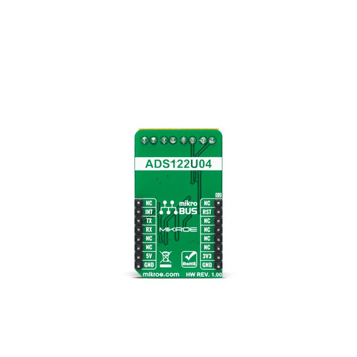 Vue arrière du convertisseur ADC 10 click MIKROE-4488