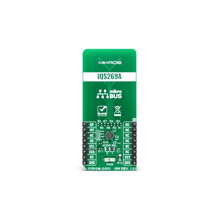 Vue arrière du capteur capacitif ProxFusion 3 click MIKROE-4469