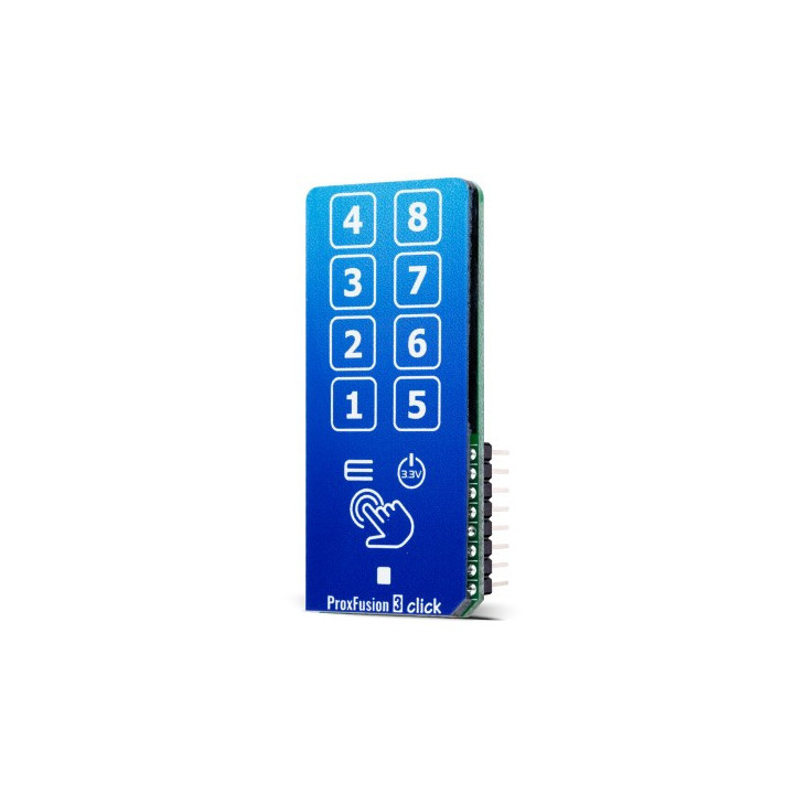 Vue de côté du capteur capacitif ProxFusion 3 click MIKROE-4469