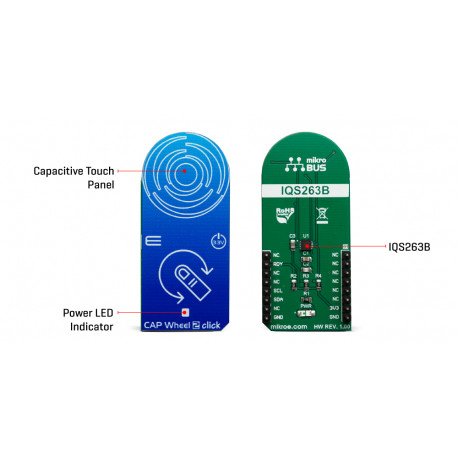 Détail du potentiomètre rotatif sensitif Wheel 2 Click MIKROE-3677