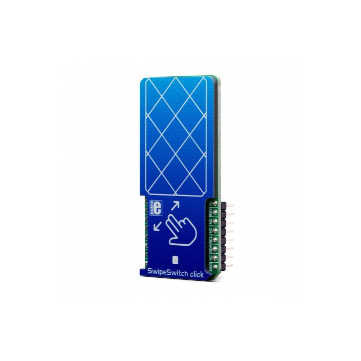 Vue de côté  du capteur capacitif de gestes SwipeSwitch  Click MIKROE-3202