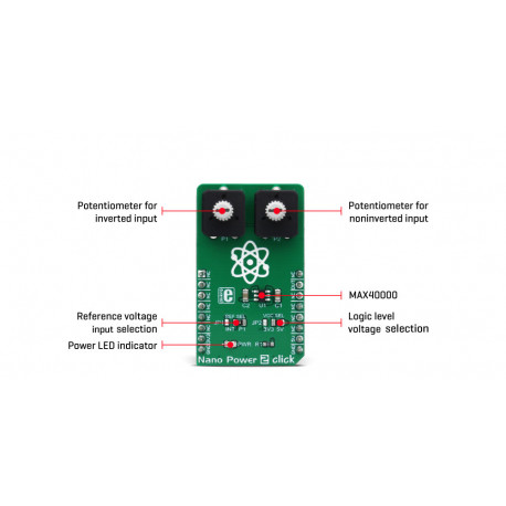 Détail du comparateur de tension Nano Power 2 Click MIKROE-3036