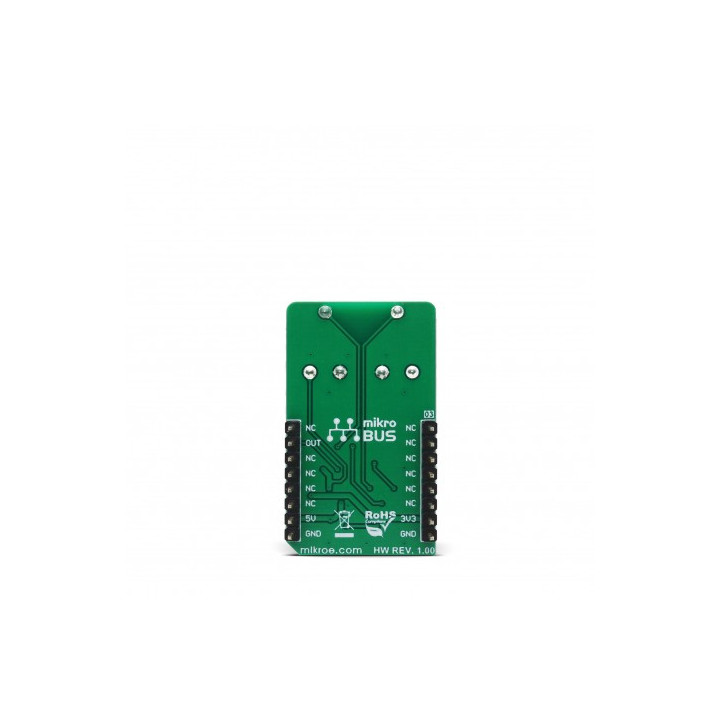 Vue arrière du comparateur de tension Nano Power 2 Click MIKROE-3036