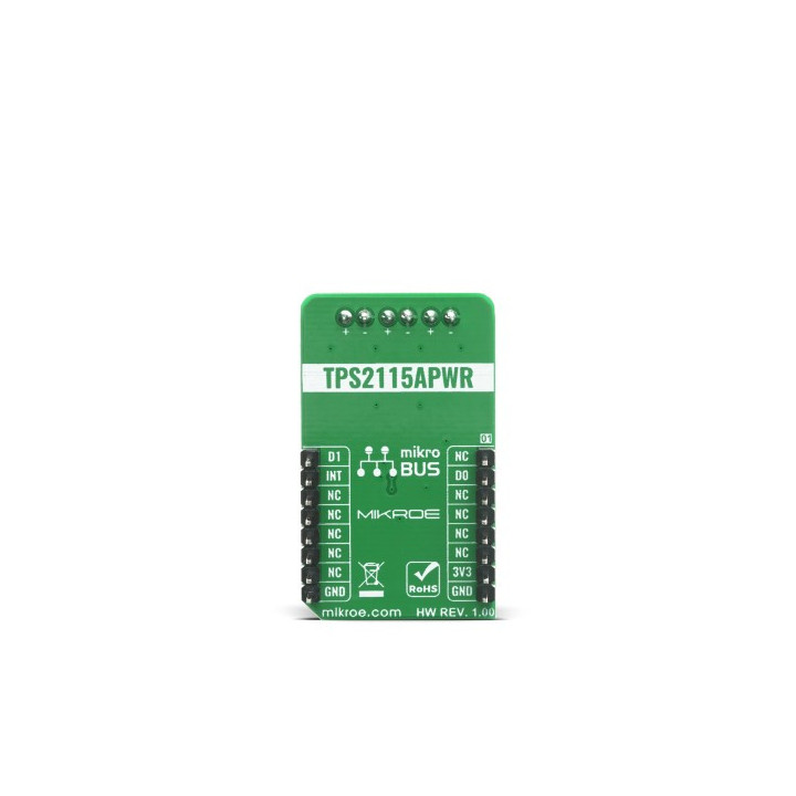 Vue arrière du multiplexeur de puissance Power MUX Click MIKROE-4109