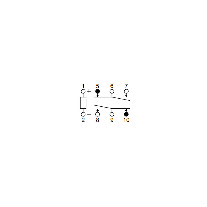 Relais SDS RELAIS SP2 - 6Vcc (2 RT) - 16A/250VAC  - 4
