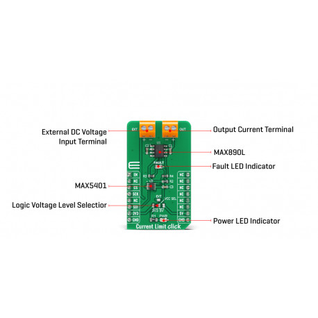 Détail du module limiteur de courant Current Limit Click MIKROE-4271