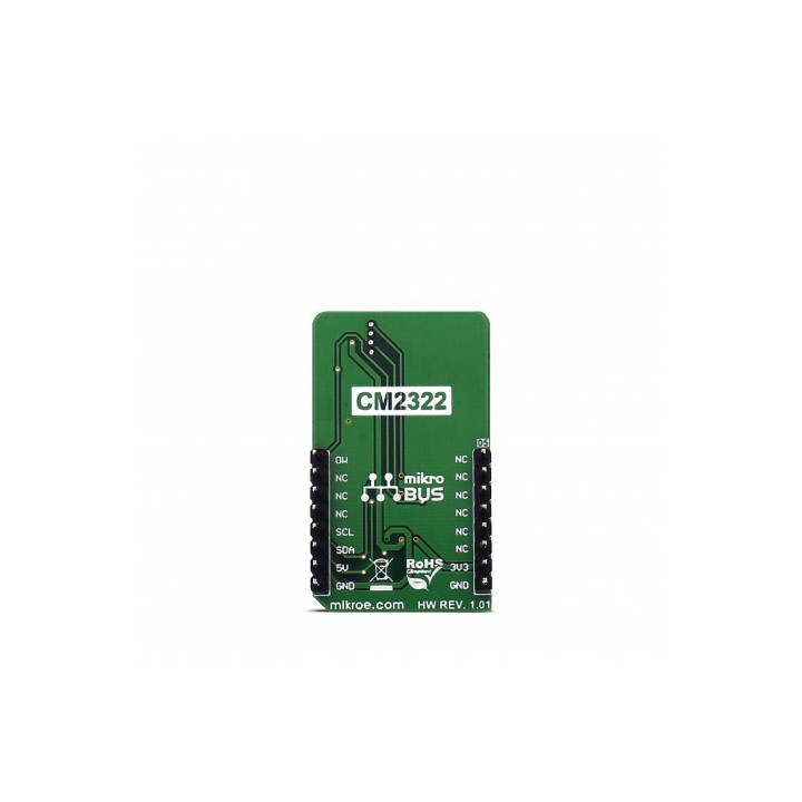 Vue arrière du capteur température humidité DHT22 2 click MIKROE-2818