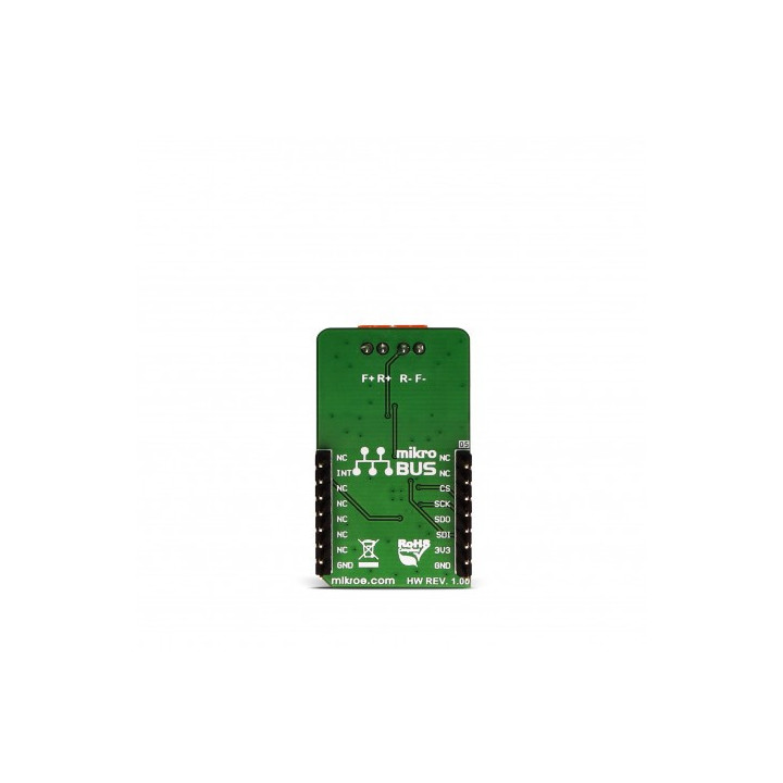 Vue arrière du capteur de température RTD click MIKROE-2815