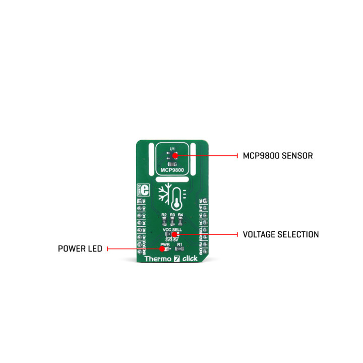 Détail du capteur de température Thermo 7 click MIKROE-2979