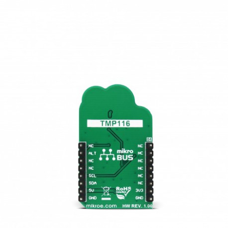 Vue arrière du capteur de température Temp-Log 2 click MIKROE-2886 Vue arrière du capteur de température Temp-Log 2 click MIKROE-2886