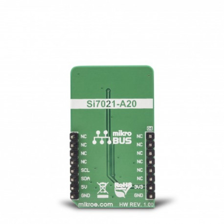 Vuer arrière du capteur température humidité Temp-Hum 7 click Vuer arrière du capteur température humidité Temp-Hum 7 click