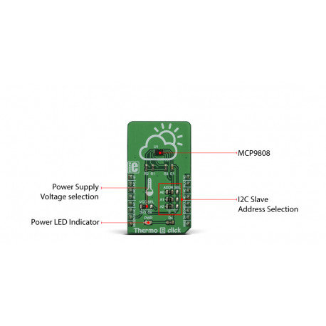 Détail du capteur de température Thermo 8 click MIKROE-3290 Détail du capteur de température Thermo 8 click MIKROE-3290