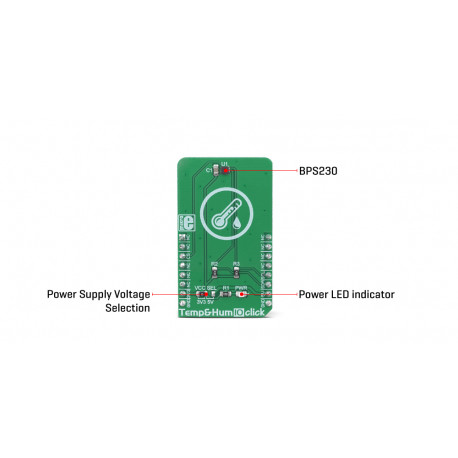 Vue détaillée du capteur température humidité Temp-Hum 10 click Vue détaillée du capteur température humidité Temp-Hum 10 click