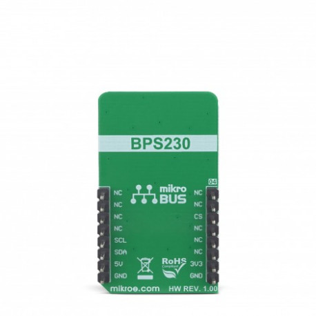 Vue arrière du capteur température humidité Temp-Hum 10 click Vue arrière du capteur température humidité Temp-Hum 10 click