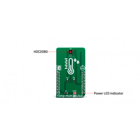 Vue détaillée du capteur température humidité Temp-Hum 12 click Vue détaillée du capteur température humidité Temp-Hum 12 click