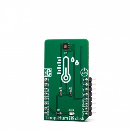 Vue de côté du capteur température humidité Temp-Hum 12 click Vue de côté du capteur température humidité Temp-Hum 12 click