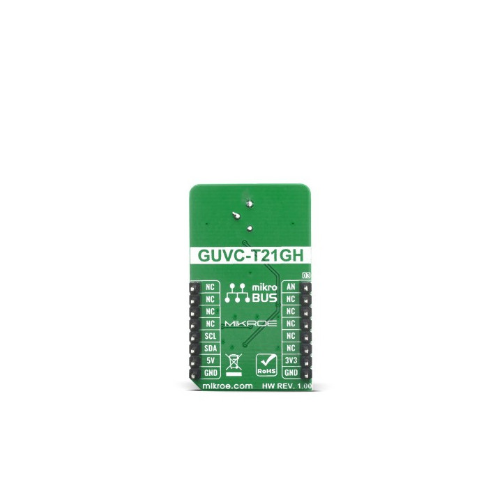 Vue arrière du détecteur ultraviolet UVC Click Board MIKROE-4144
