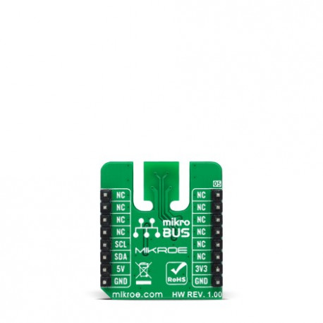 Vue arrière du capteur température humidité Temp-Hum 15 click Vue arrière du capteur température humidité Temp-Hum 15 click