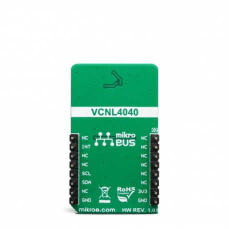 Vue arrière du capteur de proximité et lumière Proximity 9 click MIKROE-3465 Vue arrière du capteur de proximité et lumière Proximity 9 click MIKROE-3465