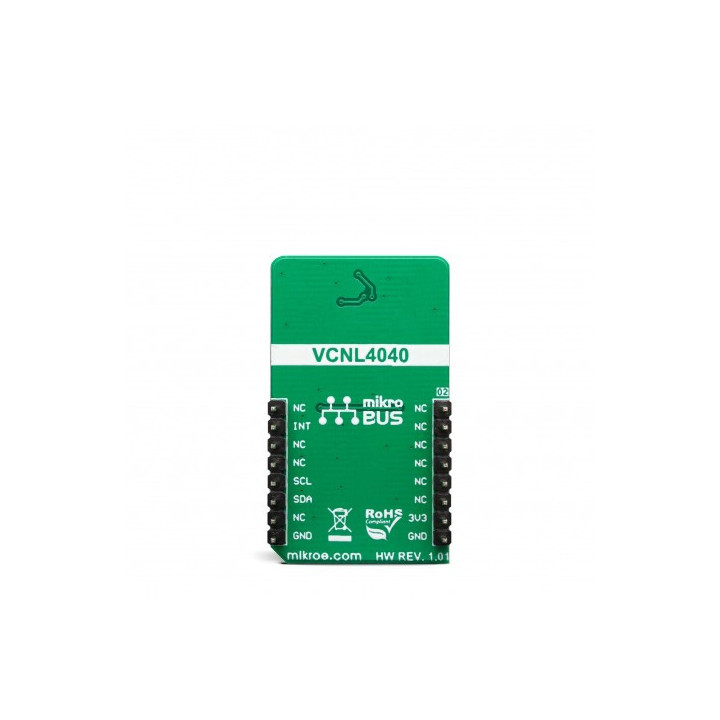 Vue arrière du capteur de proximité et lumière Proximity 9 click MIKROE-3465