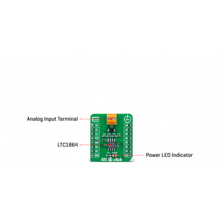 Détail du convertisseur ADC 11 click MIKROE-4593 Détail du convertisseur ADC 11 click MIKROE-4593