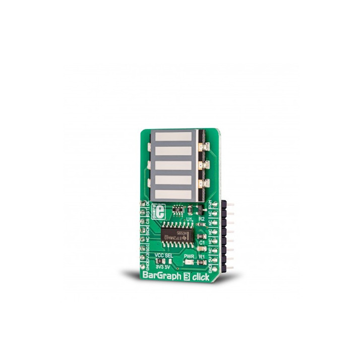Vue de côté du module Bargraph 3 Click MIKROE-3264