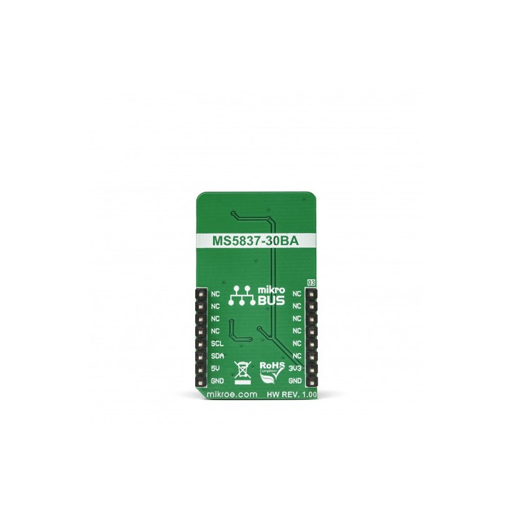 Vue arrière du capteur de pression Pressure 7 Click MIKROE-3246