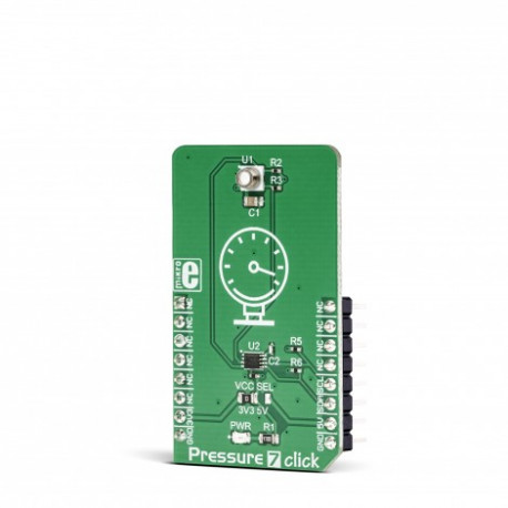 Vue de coté du capteur de pression Pressure 7 Click MIKROE-3246 Vue de coté du capteur de pression Pressure 7 Click MIKROE-3246