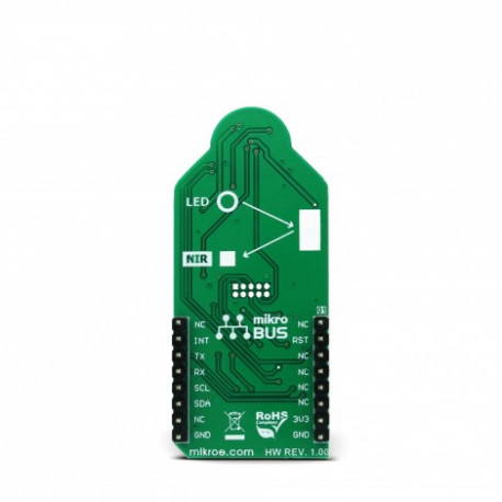 Vue arrière du capteur IR multispectrale Spectral 3 Click MIKROE-2961 Vue arrière du capteur IR multispectrale Spectral 3 Click MIKROE-2961