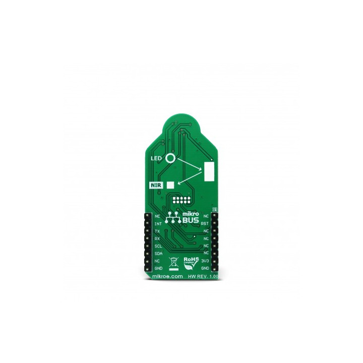 Vue arrière du capteur IR multispectrale Spectral 3 Click MIKROE-2961