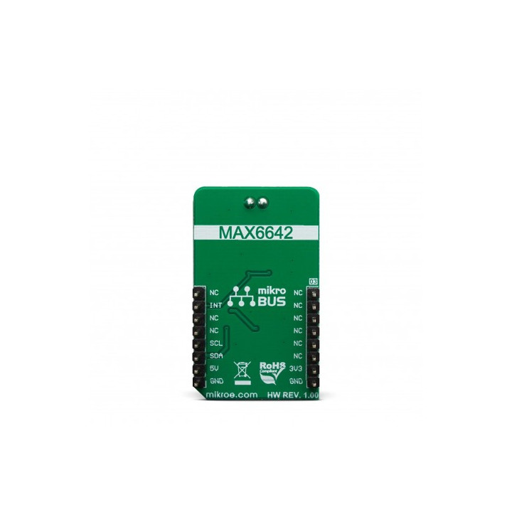 Vue arrière du capteur de température Temp-Log 6 click MIKROE-3437