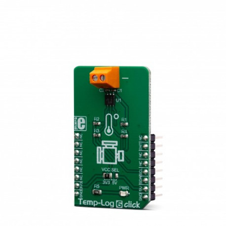 Vue de côté du capteur de température Temp-Log 6 click MIKROE-3437 Vue de côté du capteur de température Temp-Log 6 click MIKROE-3437