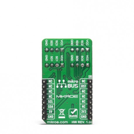 Vue arrière du commutateur I2C MUX Click MIKROE-4048 Vue arrière du commutateur I2C MUX Click MIKROE-4048