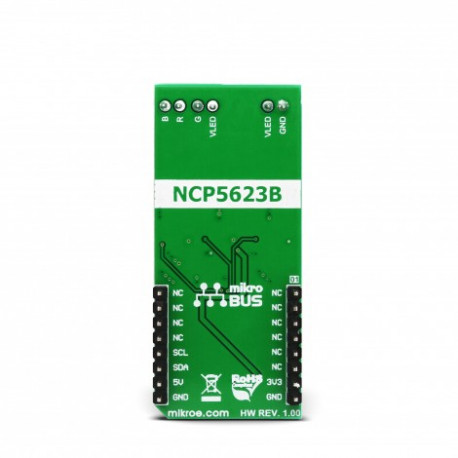 Vue arrière du module RGB Driver Click MIKROE-3078 Vue arrière du module RGB Driver Click MIKROE-3078