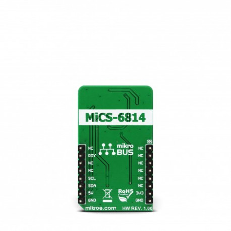 Vue arrière du détecteur de qualité d'air Air quality 5 click MIKROE-3056 Vue arrière du détecteur de qualité d'air Air quality 5 click MIKROE-3056