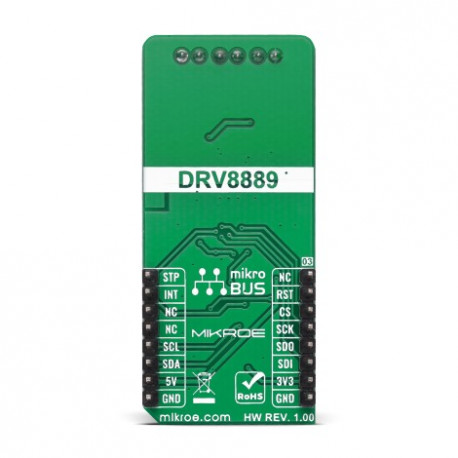 Vue arrière du contrôleur de moteur pas-à-pas Stepper 15 click MIKROE-4639 Vue arrière du contrôleur de moteur pas-à-pas Stepper 15 click MIKROE-4639